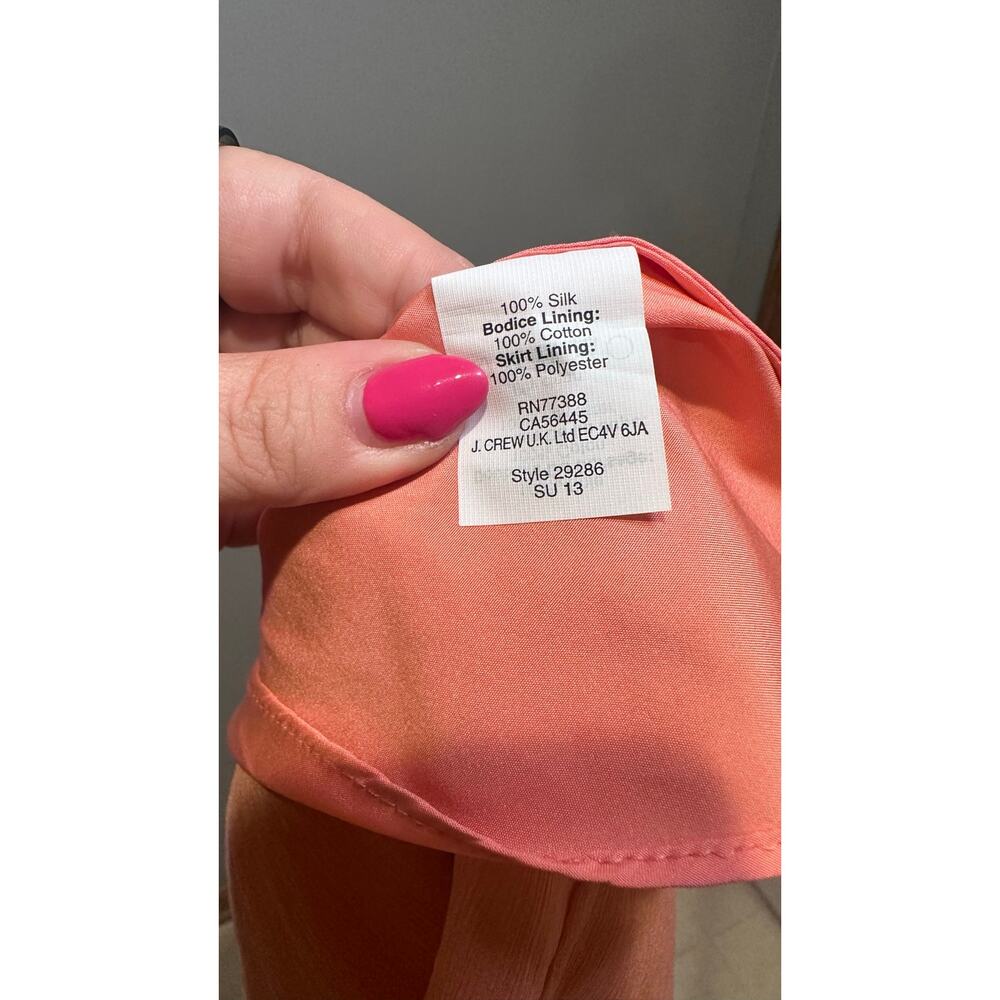 J. Crew Marbella Strapless Silk Chiffon Mini Dress Size 2 Homecoming Formal - Picture 10 of 13